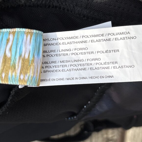 Christina Blue Swimsuit Womens 12 Striped One Piece Slimming Push Up True Fit - Picture 8 of 9